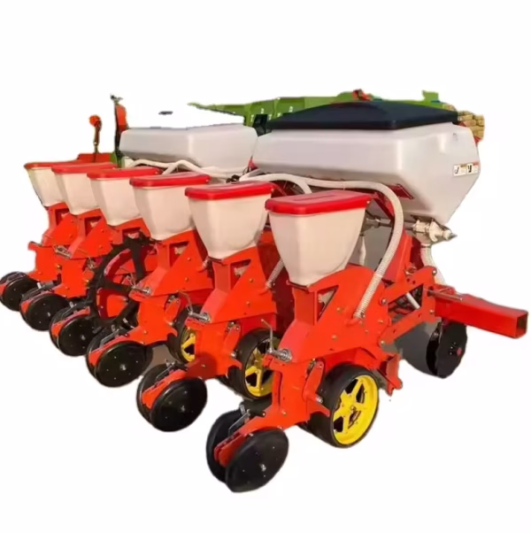 Corn Pneumatic Planter Tractor 4 Rows Corn Planter With Fertilizer Hopper
